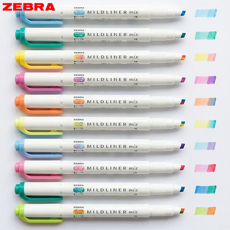 Zebra Pen Mildliner - Zebra WKS23 Mildliner Textmarker, gemischter zweifarbiger,