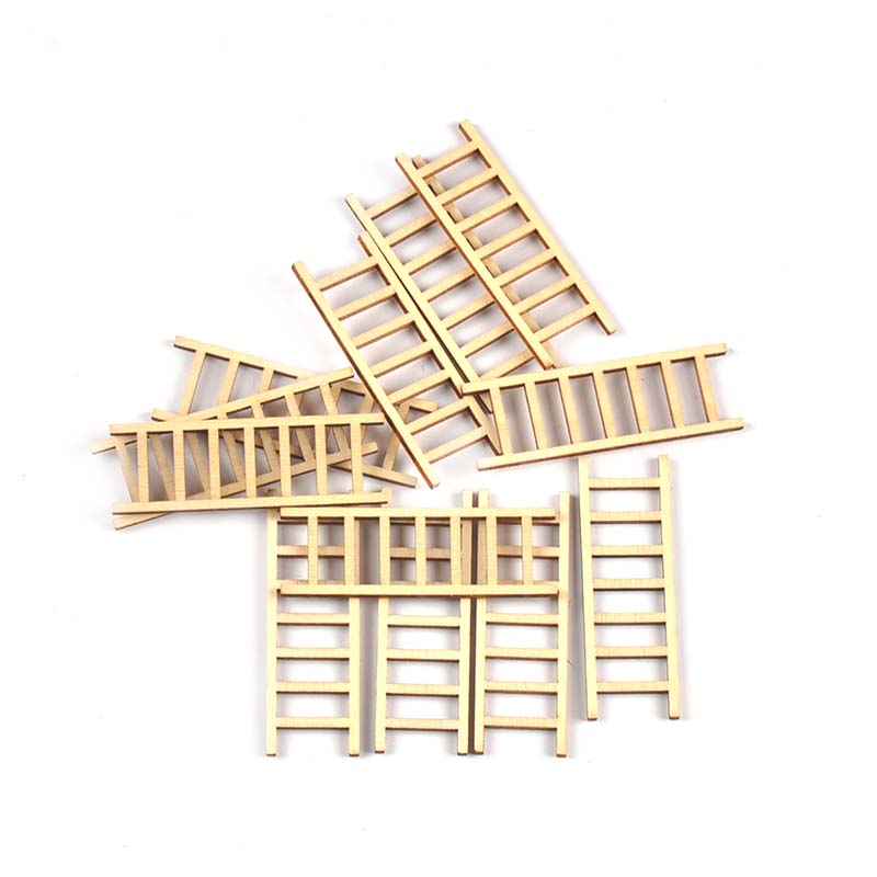 Craft Embellishments - 20 Teile/los 20x60mm Natürliche Leiter Holz
