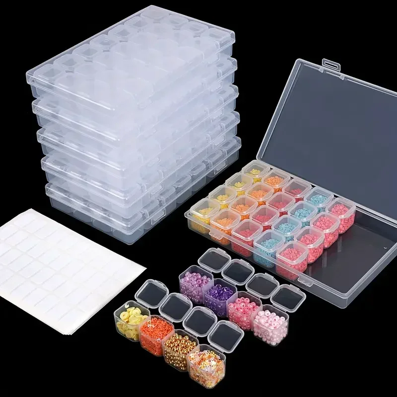Craft Embellishment Storage - 28-Fächer Aufbewahrungsbox für Diamantmalerei-Werkzeuge, Behälter für