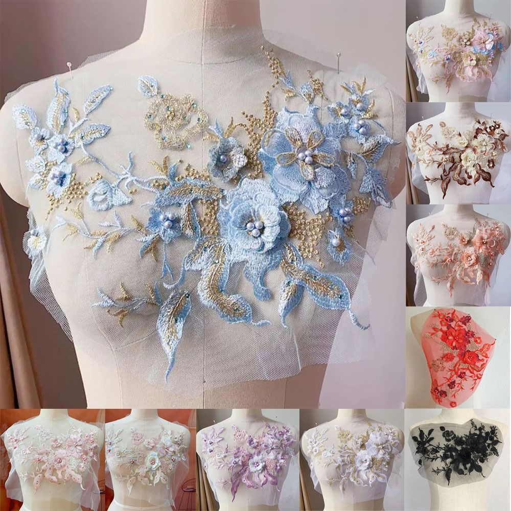 3D Blumen Perlen Spitze Stoffe – Applique Patch Flower Bewertung und Preis