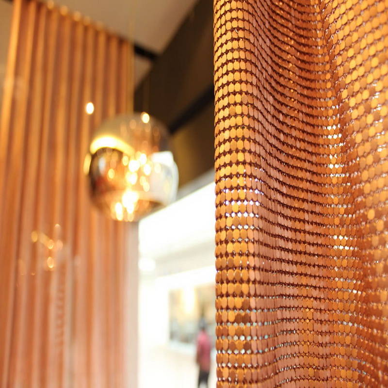 Goldfarbener Aluminium-Metall- – Crystal Mesh Fabric Bewertung und Preis
