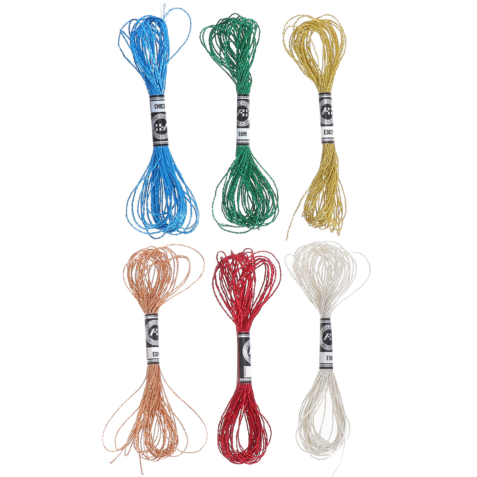 6 Stück luxuriöse metallische  – Embroidery Craft Bewertung und Preis