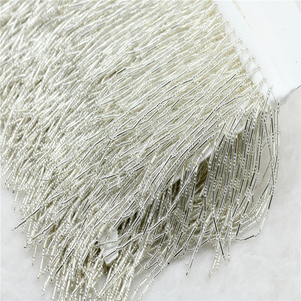 1 Yard 10 cm breite Glasperlen – Beaded Trim Fringe Bewertung und Preis